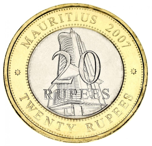 фото Маврикий 20 рупий 2000-2010 AU-UNC