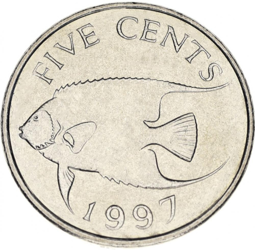 фото Бермуды 5 центов 1997 AU-UNC