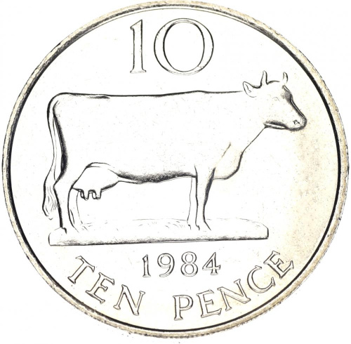 фото Гернси 10 пенсов 1984 AU-UNC