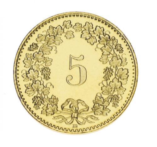 фото Швейцария 5 раппен 2004 UNC