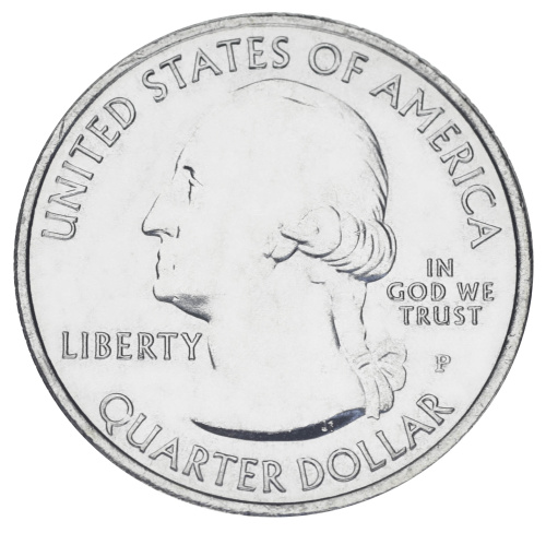 фото США 25 центов (квотер) 2010 P «Национальные парки - Гора Худ (5-й парк )» UNC (KM#473)
