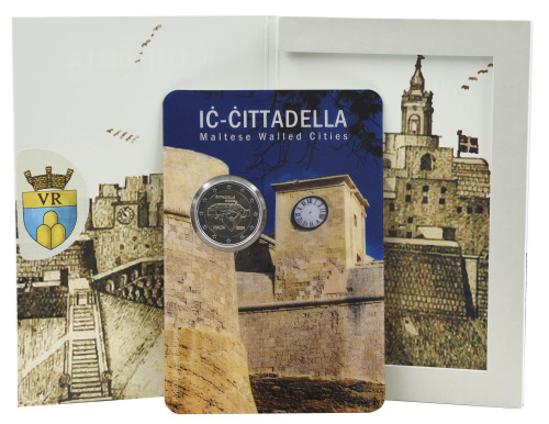фото Мальта 2 евро 2024 Биметалл UNC Цитадель Гозо в сувенирной упаковке