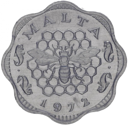фото Мальта 3 мили 1972 XF (KM#6)