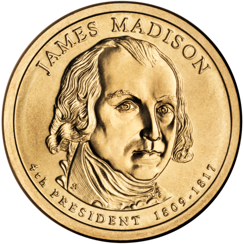 фото США 1 доллар 2007 D «4-й Президент Джеймс Медисон» UNC (KM#404)