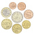 фото Греция набориз 8 монет евро 2002 UNC 1, 2, 5, 10, 20, 50 евроцентов, 1, 2 евро
