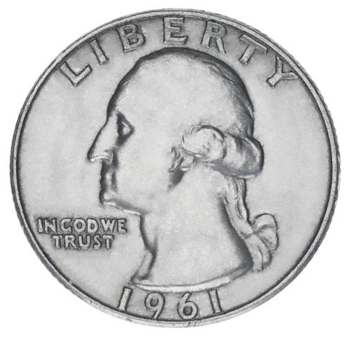 фото США 25 центов (квотер) 1961 Серебро F-VF (Ag 900, 6.25 грамм)