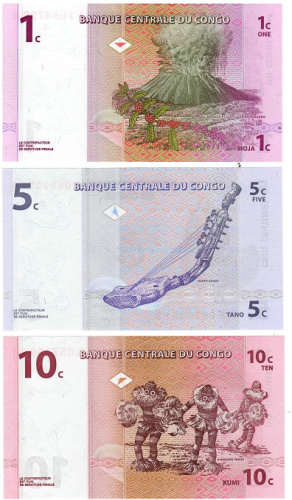 фото Демократическая республика Конго набор из 5 банкнот 1997 UNC