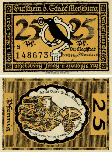 фото Германия Нотгельд  25 пфеннигов 1921  F-VF Мюнхен