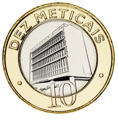 фото Мозамбик 10 метикалов 2012 Биметалл UNC