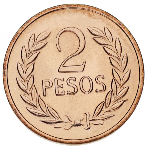 фото Колумбия набор из 8 монет 1965-1989 AU-UNC 1, 10, 20, 50 сентаво, 1, 2, 5, 20 песо