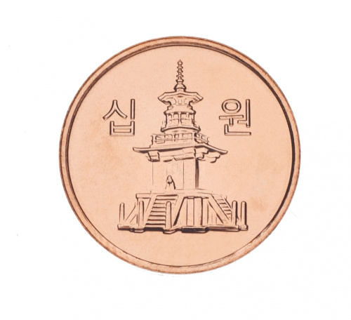 фото Южная Корея 10 вон 2015 UNC