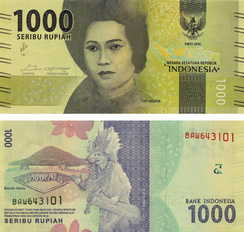 фото Индонезия 1000 рупий 2016 UNC (P154)