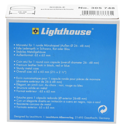 фото Футляр для монет до 36 мм черный Leuchtturm