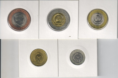 фото Ангола набор из 5 монет 2012-2014 UNC