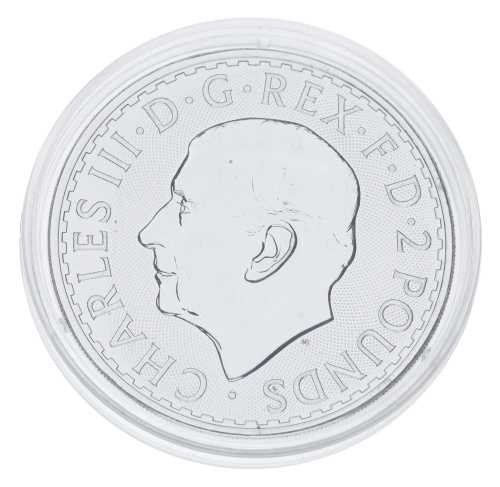 фото Великобритания 2 фунта 2025 Серебро UNC Британия (Ag 999, унция, 31,1 грамм)