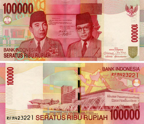 фото Индонезия 100000 рупий 2010 UNC (P146g)