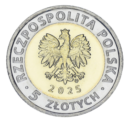 фото Польша 5 злотых 2025 Биметалл UNC Ратуша Бжег