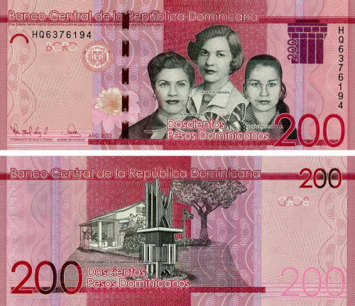 фото Доминикана 200 песо 2023 UNC (P191)