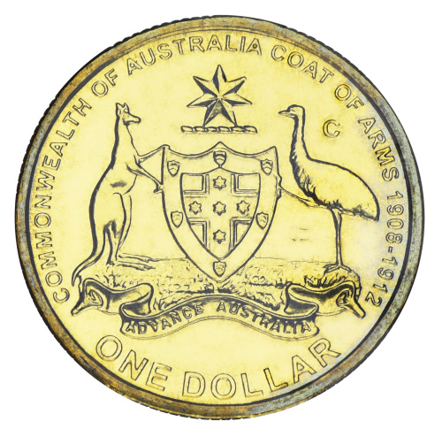 фото Австралия 1 доллар 2008 UNC 100 лет первому гербу