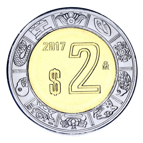 фото Мексика 2 песо 2017 Биметалл UNC