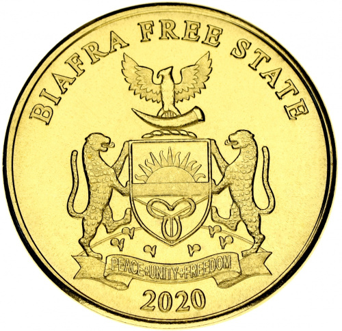 фото Биафра 10 шиллингов 2020 UNC Носорог
