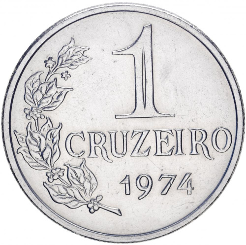фото Бразилия 1 крузейро 1970-1974 UNC