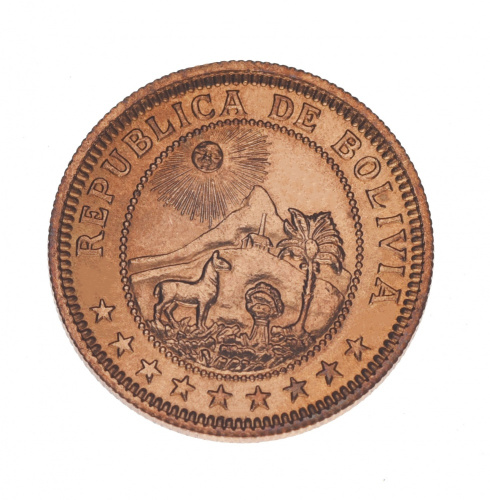 фото Боливия 1 боливиано 1951 AU-UNC