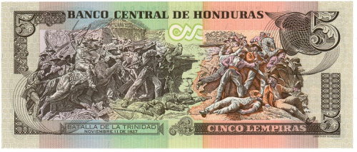 фото Гондурас 5 лемпир 2010 UNC (P91c)