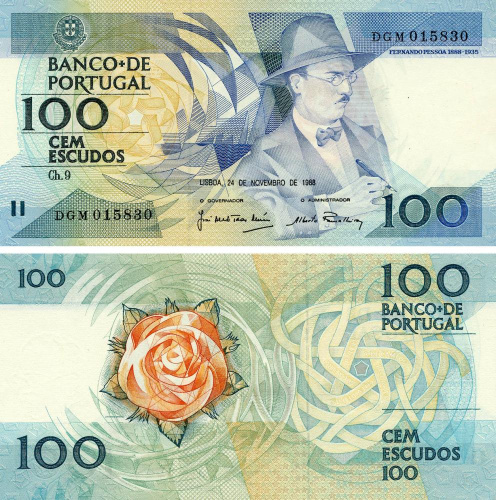 фото Португалия 100 эскудо 1988 UNC (P179f)