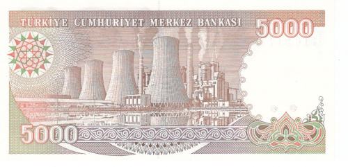 фото Турция 5000 лир UNC