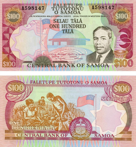 фото Самоа 100 тала 2006 UNC (P37)