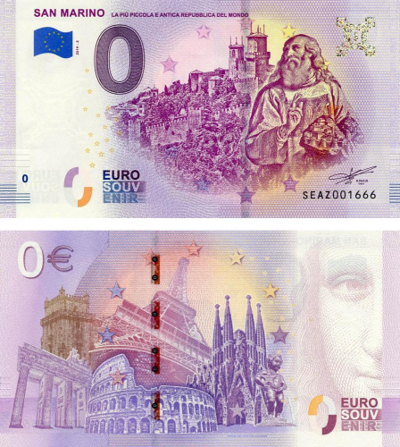 фото Сан-Марино 0 ЕВРО 2019 «Республика» UNC