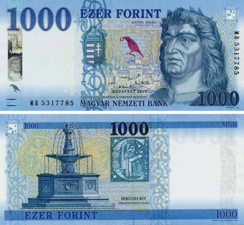 фото Венгрия 1000 форинтов 2025 UNC (P203)