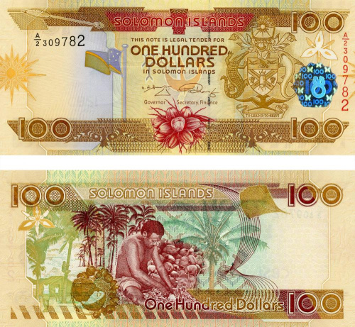фото Соломоновы острова 100 долларов 2006 UNC (P30a)