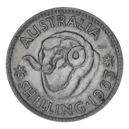 фото Австралия 1 шиллинг 1963 Серебро F-VF