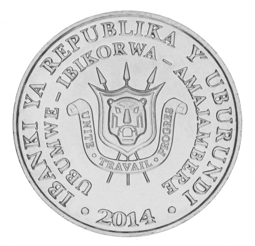 фото Бурунди набор из 6 монет по 5 франков 2014 UNC Птицы Бурунди