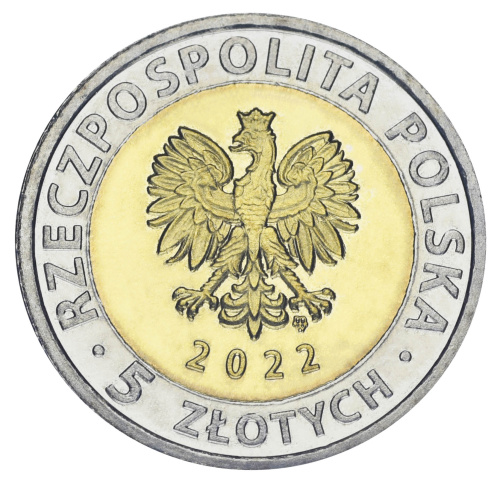фото Польша 5 злотых 2022 Биметалл UNC Бенедиктинский монастырь