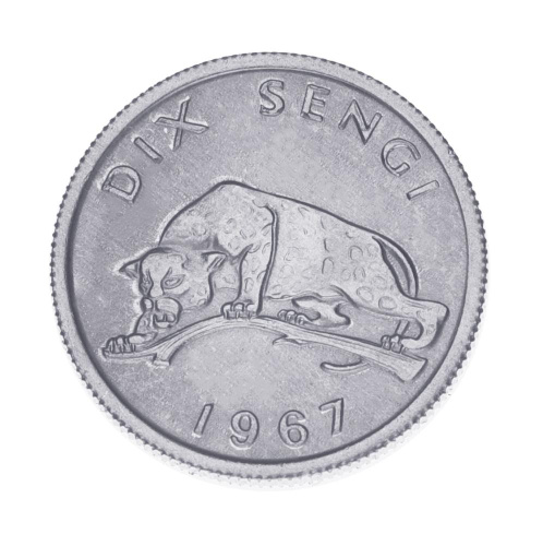 фото Конго 10 сенжи 1967 UNC