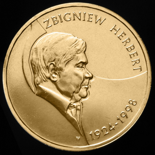 фото Польша 2 злотых 2008 UNC Збигнев Херберт (Y#634)