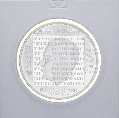 фото Германия 10 евро 2010 «Конрад Зюс» Серебро UNC