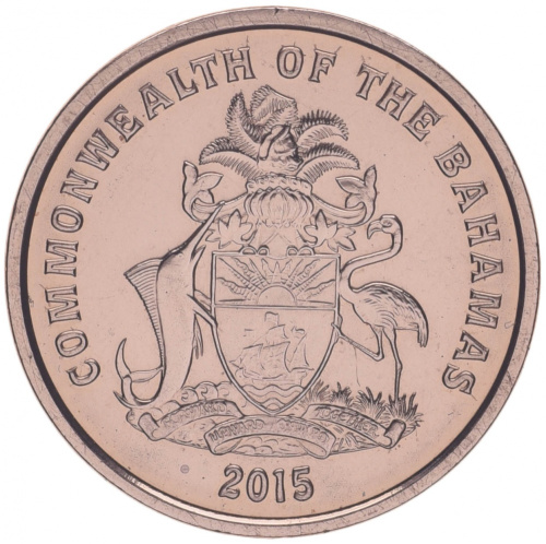 фото Багамы 1 цент 2015 UNC (KM#218.2)