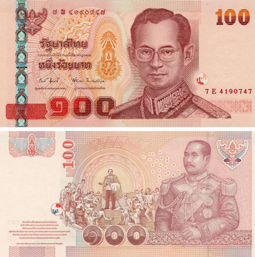 фото Таиланд 100 бат 2009 UNC (P114)