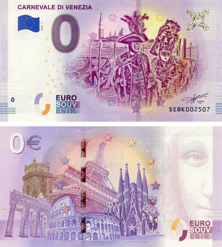 фото Италия 0 ЕВРО 2019 «Карнавал в Венеции» UNC