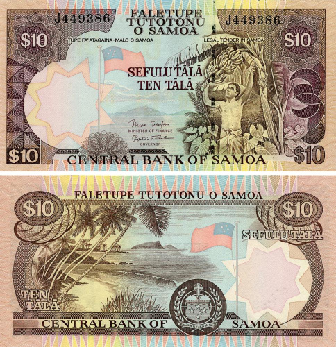 фото Самоа 10 тала 2002 UNC (P34)