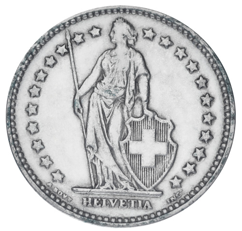 фото Швейцария 2 франка 1921 Серебро F-VF