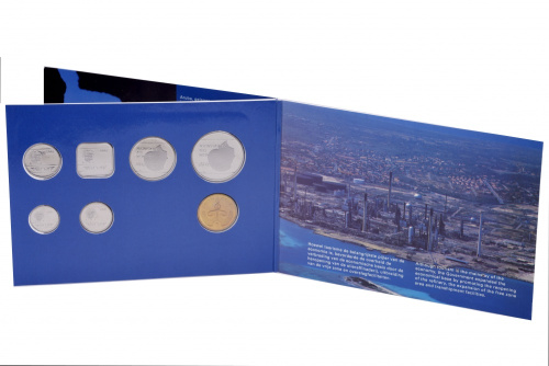 фото Аруба набор из 7 монет 1992 UNC 5, 10, 25, 50 центов, 1, 2,5 флорина, жетон в сувенирной упаковке