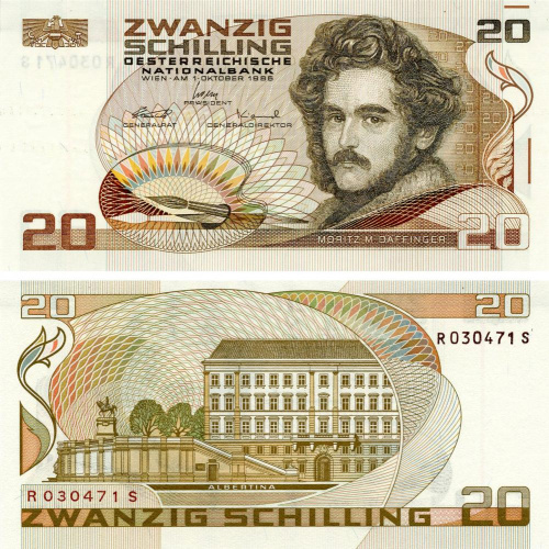 фото Австрия 20 шиллингов 1986 UNC (P148)