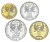 фото Мавритания набор из 4 монет 1995-1999 UNC 1, 5, 10, 20 угий