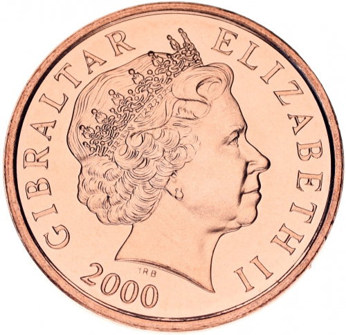 фото Гибралтар 2 пенса 2000 UNC