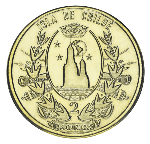 фото Остров Чилоэ 2 фунта 2025 UNC Чили Рептилия - Змея - Собакоголовый удав